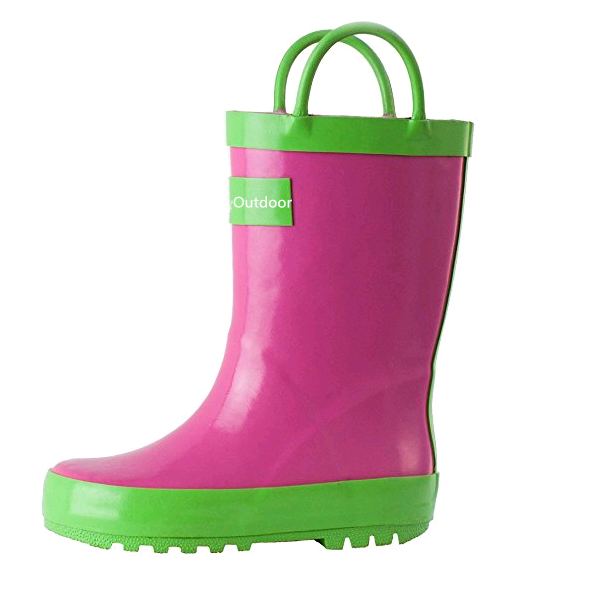 Red Kids Rubber Rain Boots