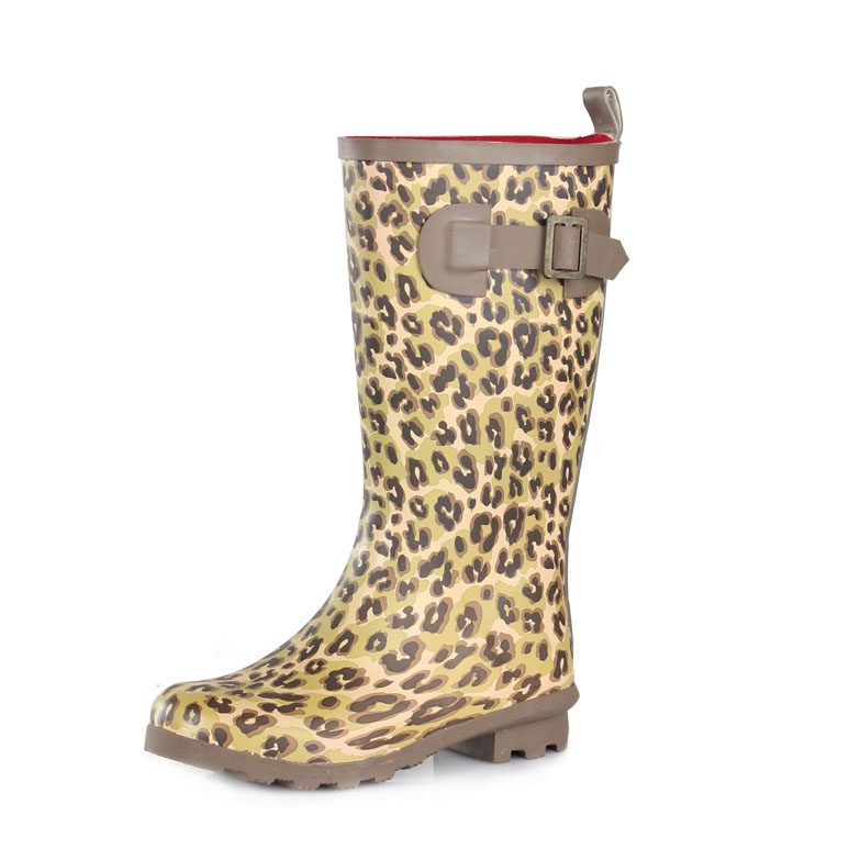 Fashion Leopard Women Rubber Rain Boots