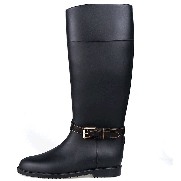 Fashion Black Women PVC Rain Boots