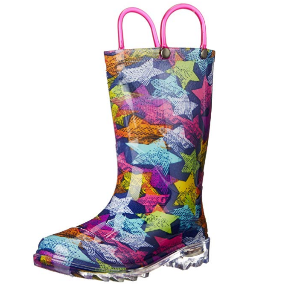 kids PVC rain boots with handles