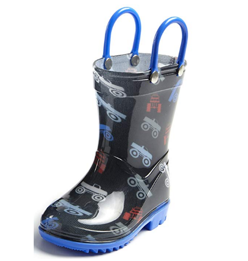 Boy car pattern pvc rain boots