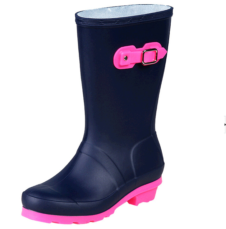 Girl purple color pvc rain boots