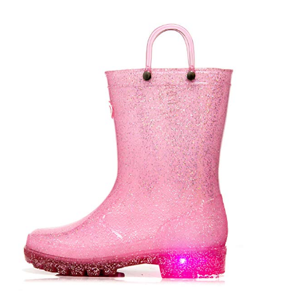 Children's pvc transparent shiny rain boots