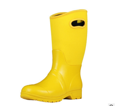 Ladies yellow neoprene rubber boots