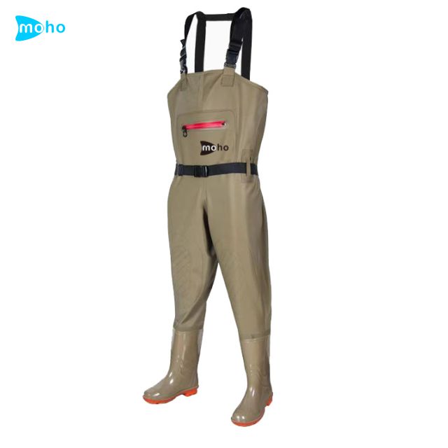 Factory direct sale beige knitted fabric fishing chest wader